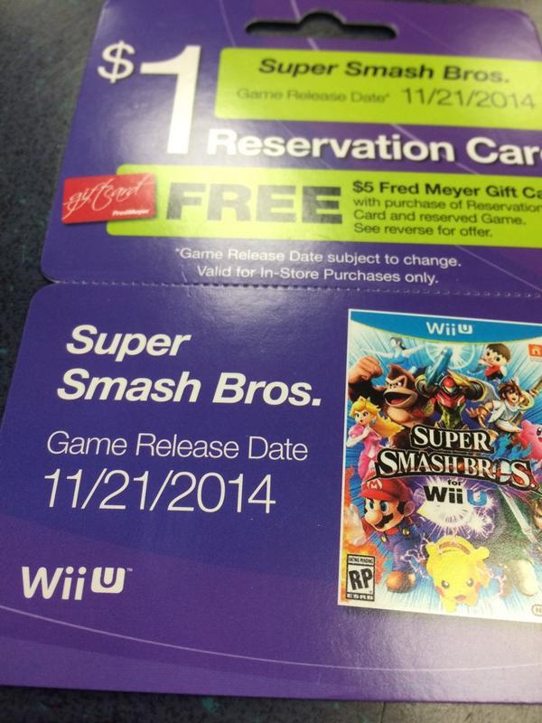 Super Smash Bros. Wii U Data