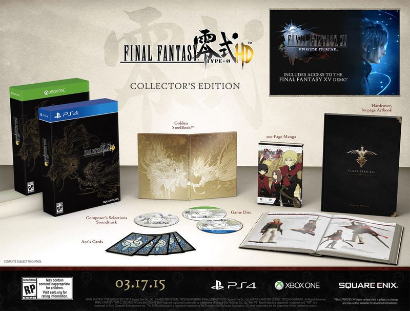 Final Fantasy type-0 hd collector's edition