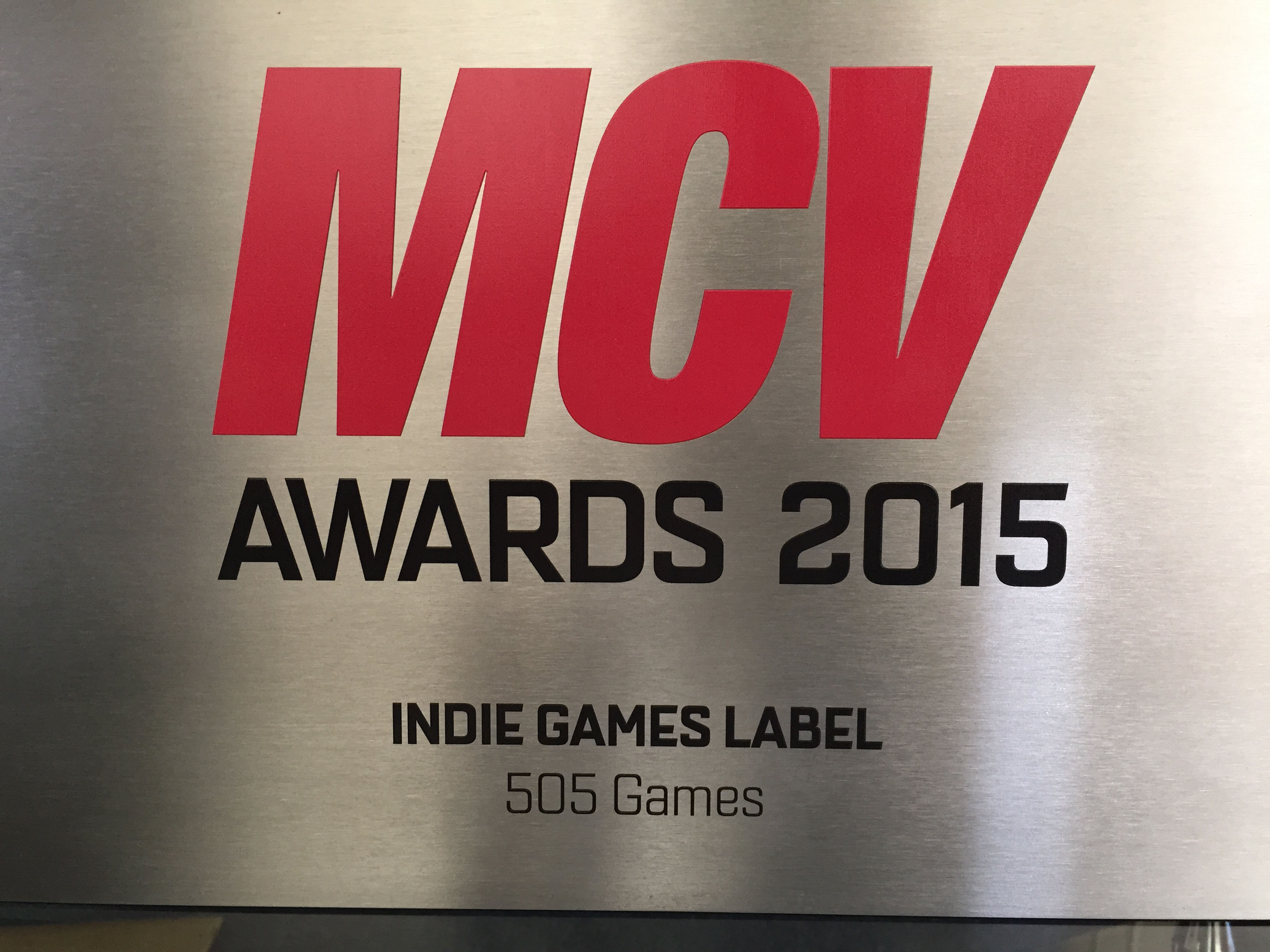 MCV Awards 2015 Indie Games Label 505 Games