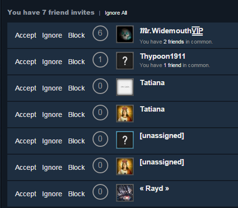 steam phishing invites