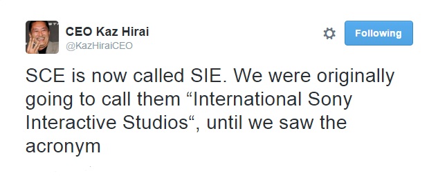 Sony Interactive Entertainment LLC Kaz Hirai