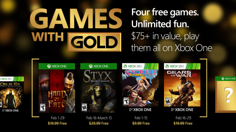 games with gold febbraio 2016