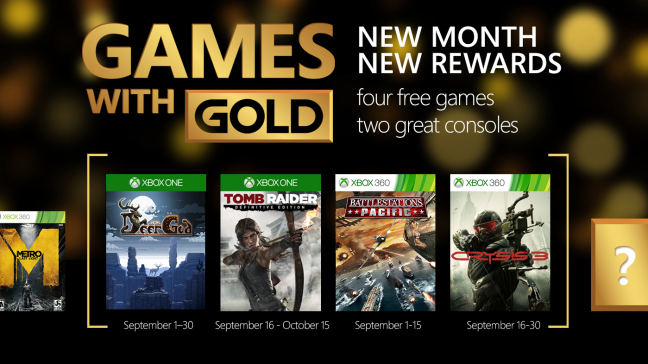 Annunciati i Games with Gold di Settembre