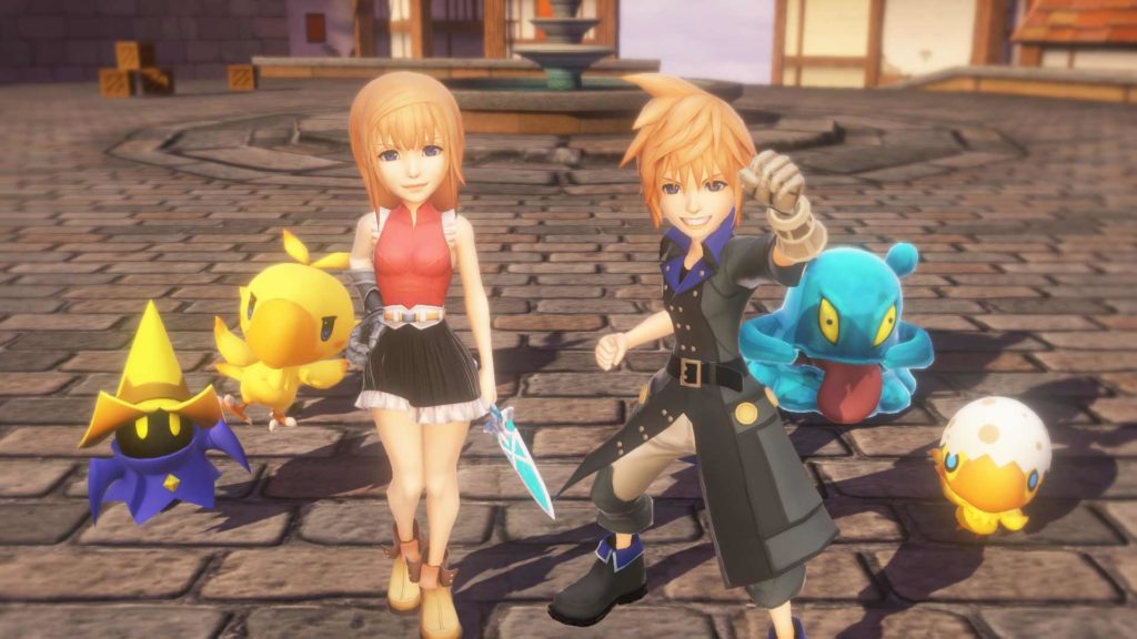screenshot per World of Final Fantasy Victory pose
