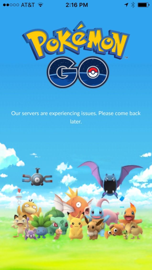 Troppi utenti su Pokémon Go, ingiocabile