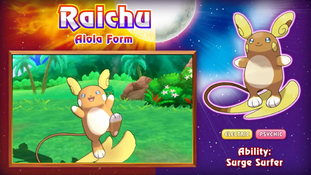 Pokemon Sole e Luna Raichu Marowak 