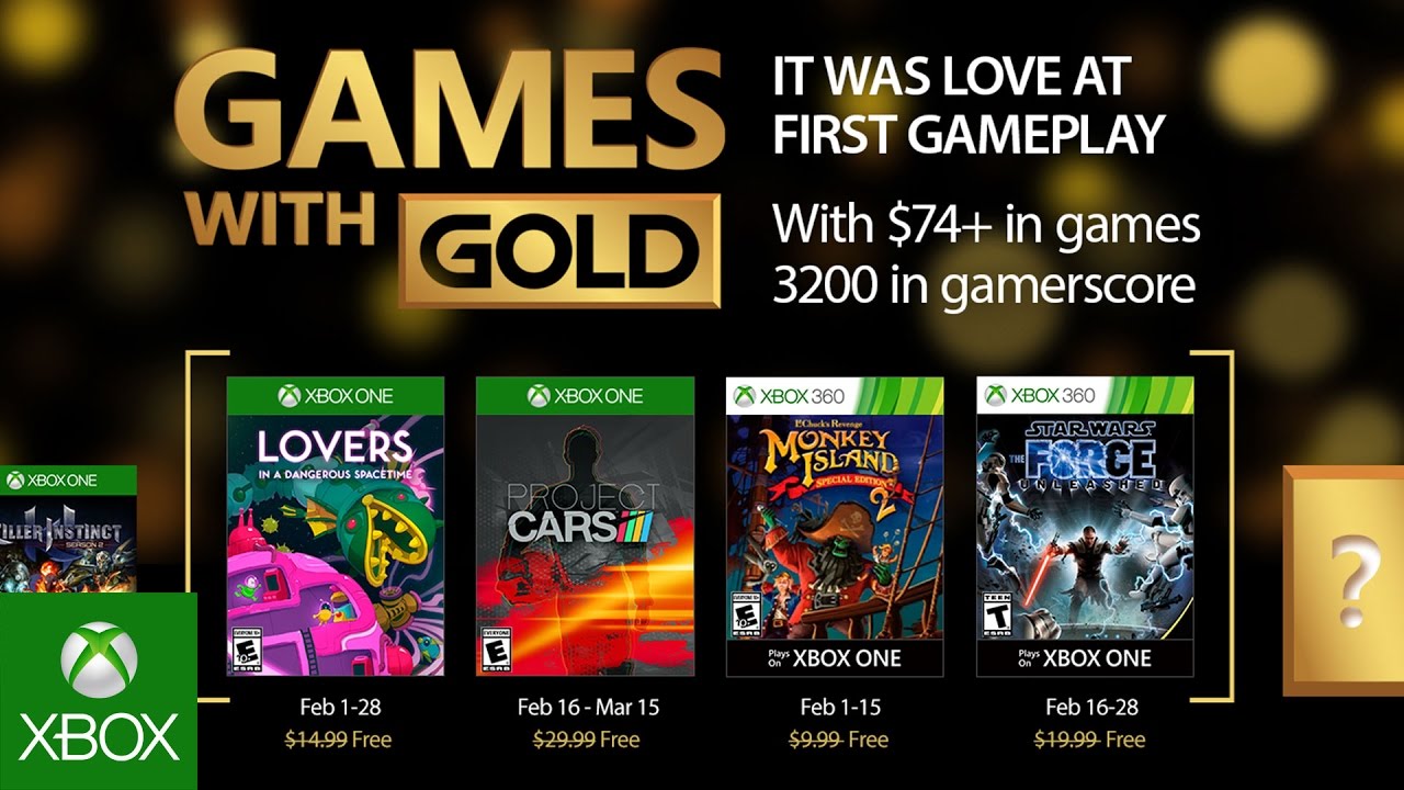 Annunciati i Games with Gold di Febbraio