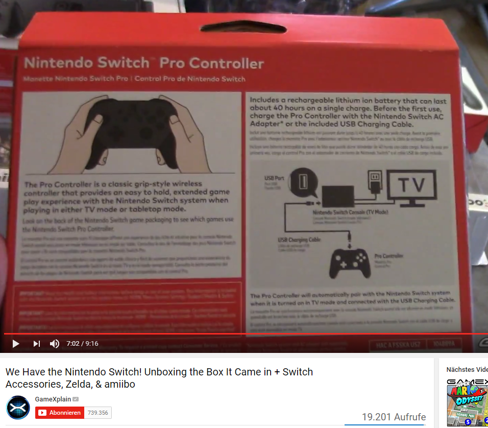 Nintendo Switch Pro Controller Box