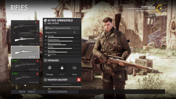 sniper elite 4 fucili di precisione rifles 