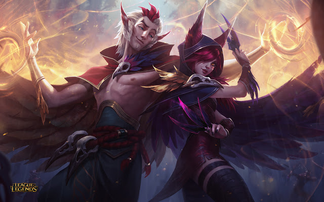 Xayah Rakan League of legends riot moba pc