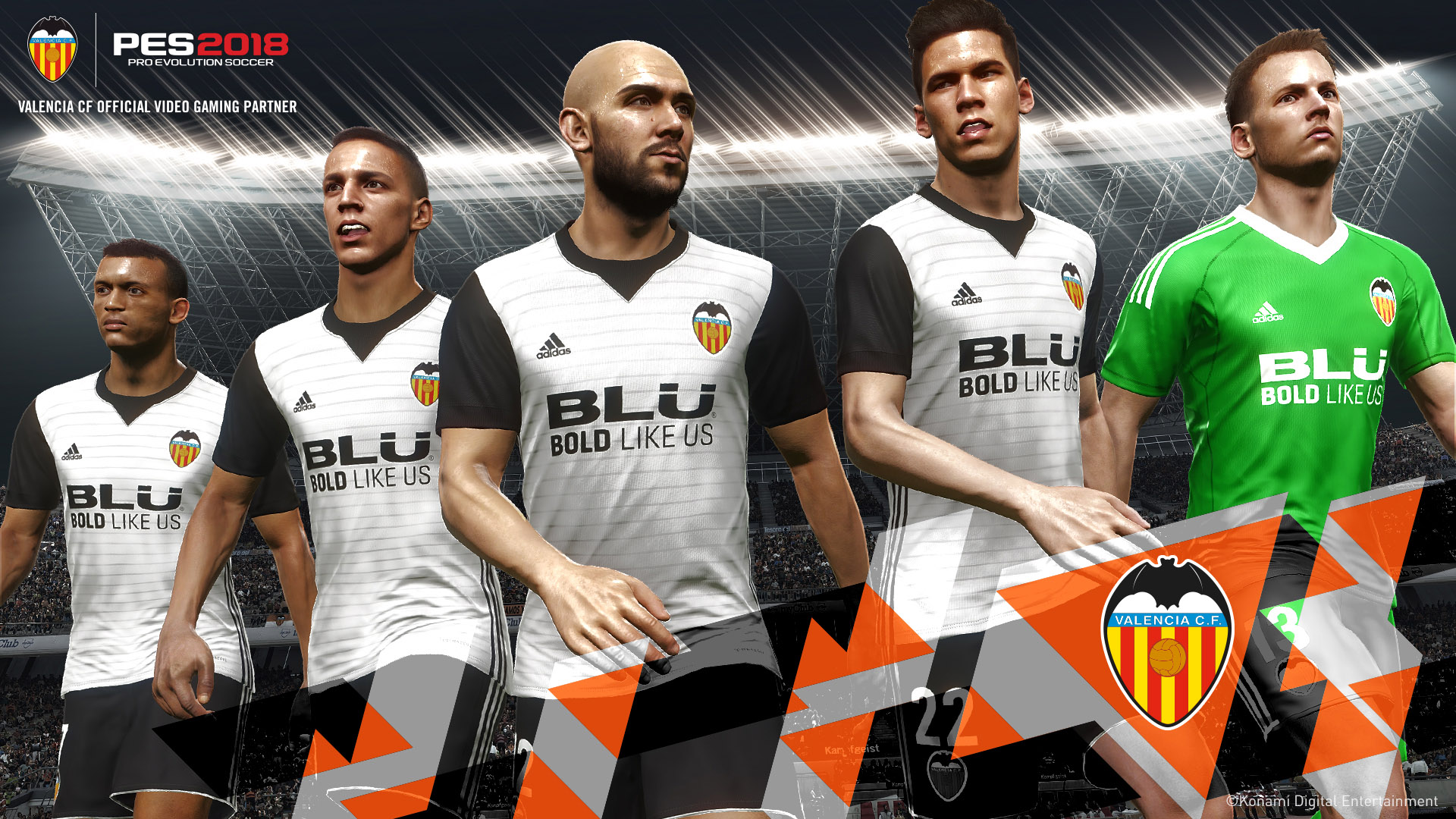 PES 2018, Konami sigla una partnership con il Valencia