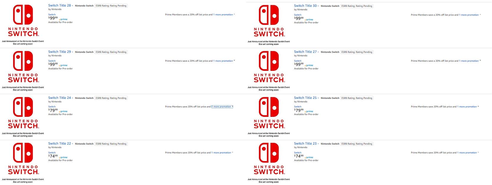 Amazon 15 titoli Switch