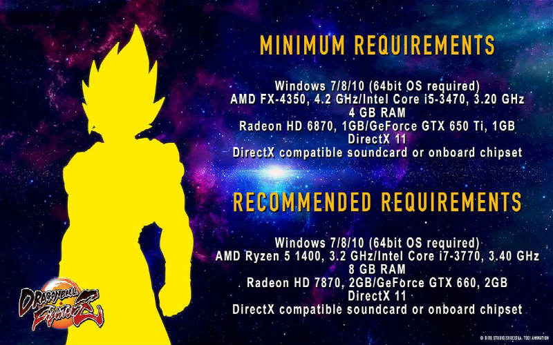 Dragon Ball FighterZ requisiti