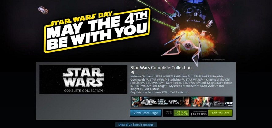 Saldi di Steam in preparazione dello Star Wars day