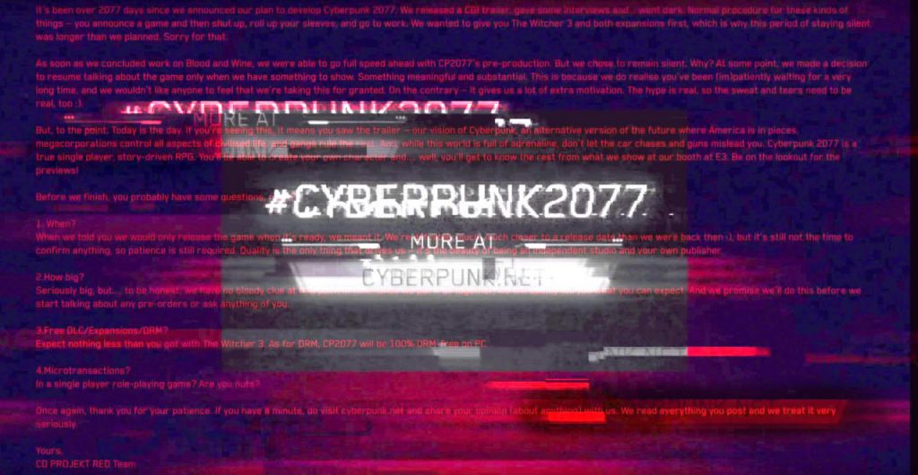 Cyberpunk 2077 - immagine della notizia