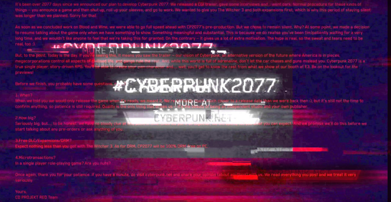 Cyberpunk 2077: Tutto quello che sappiamo riguardo il nuovo progetto di CD Projekt Red