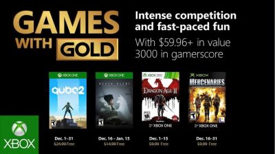 Il natale di Microsoft: Games With Gold Dicembre 2018