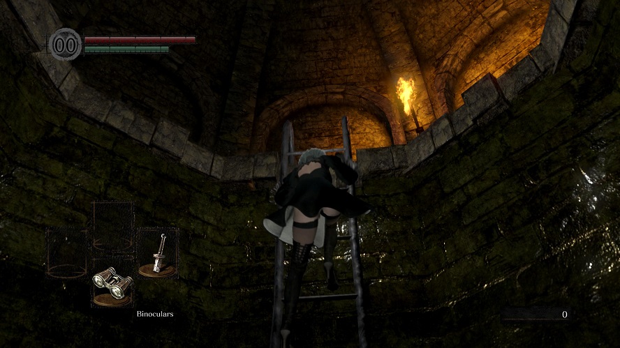 Dark Souls: aggiornata la mod che ci permette di vestire i panni di 2B di NieR Automata