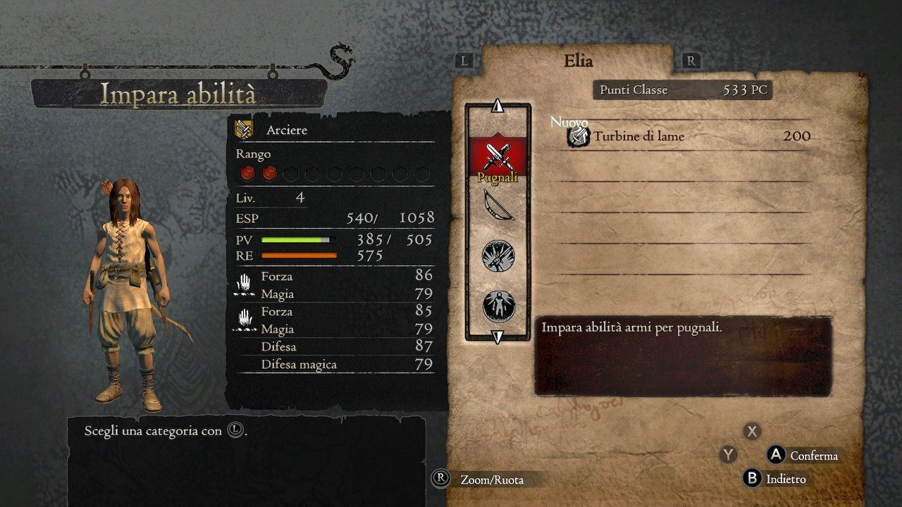 Dragon's Dogma Dark Arisen Status e abilità