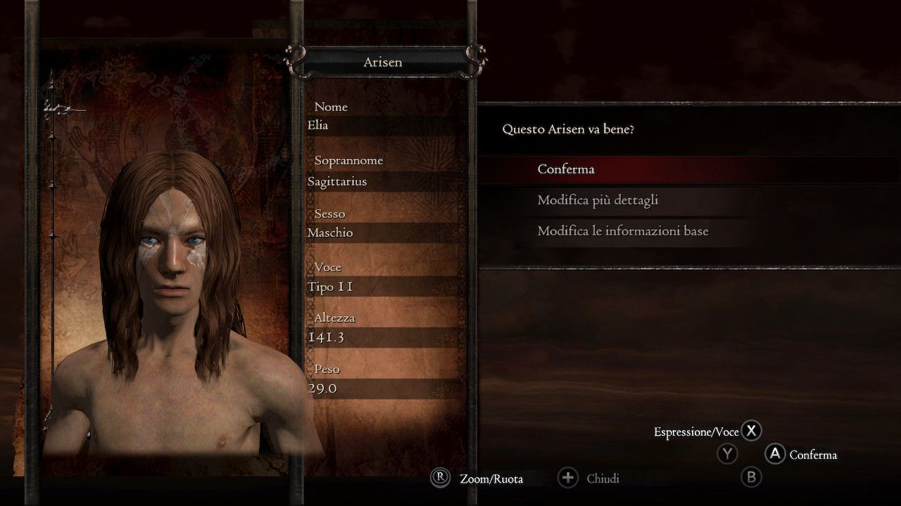 Dragon's Dogma Dark Arisen Creazione personaggio