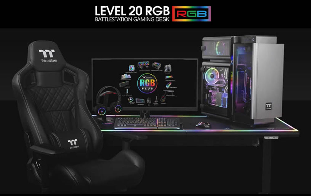 Thermaltake Battle Station Gaming Desk RGB