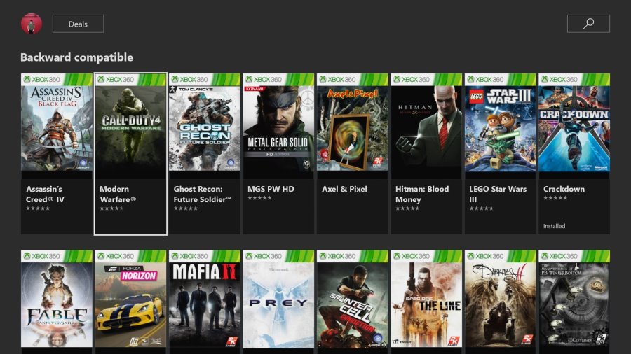 Xbox One Retrocompatibilità
