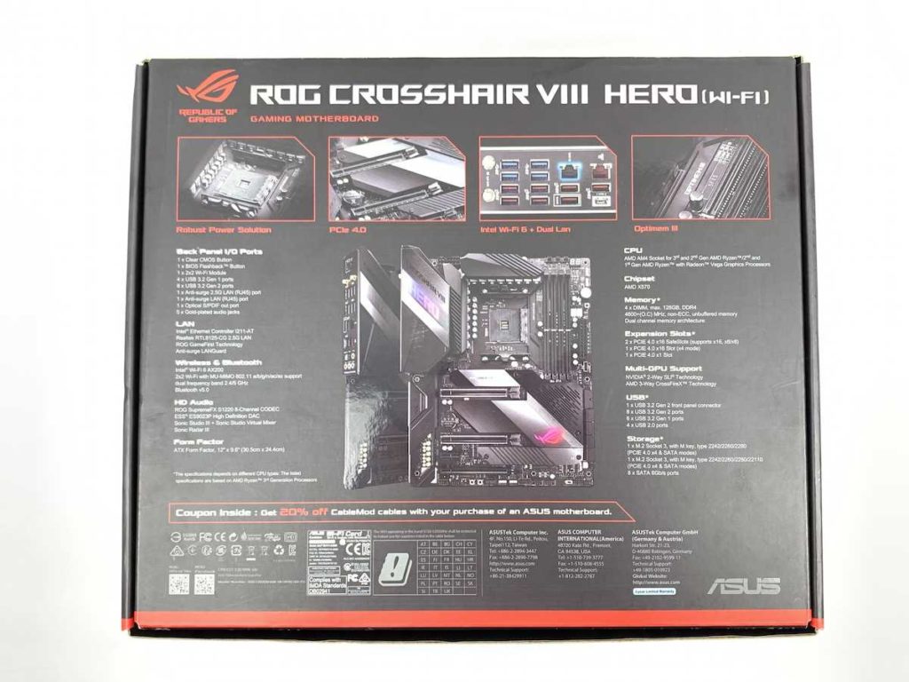 Asus ROG Crosshair VIII Hero Wi-Fi