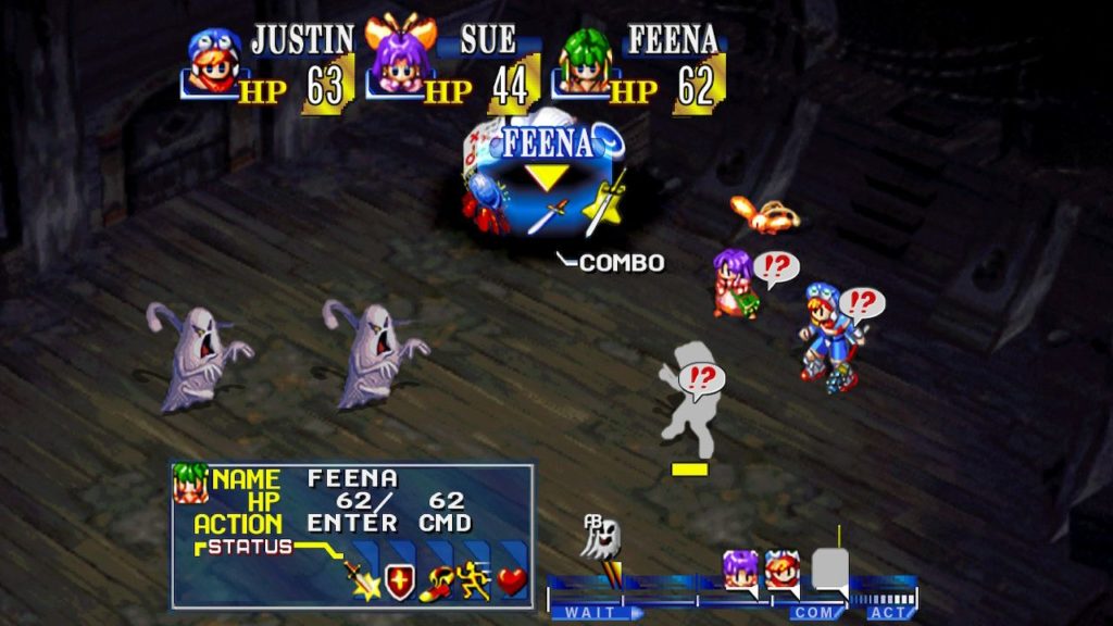 Grandia HD Collection combattimento