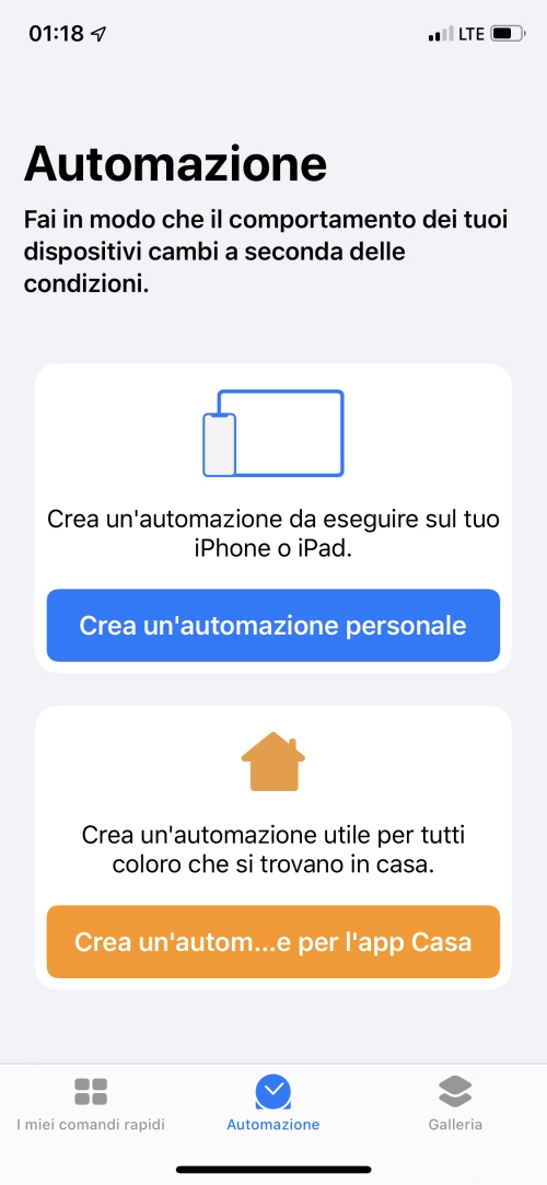 iOS 13 automazioni