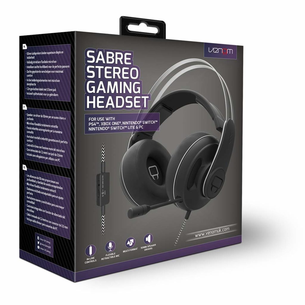 VENOM presenta le cuffie da gaming SABRE - immagine dell'articolo