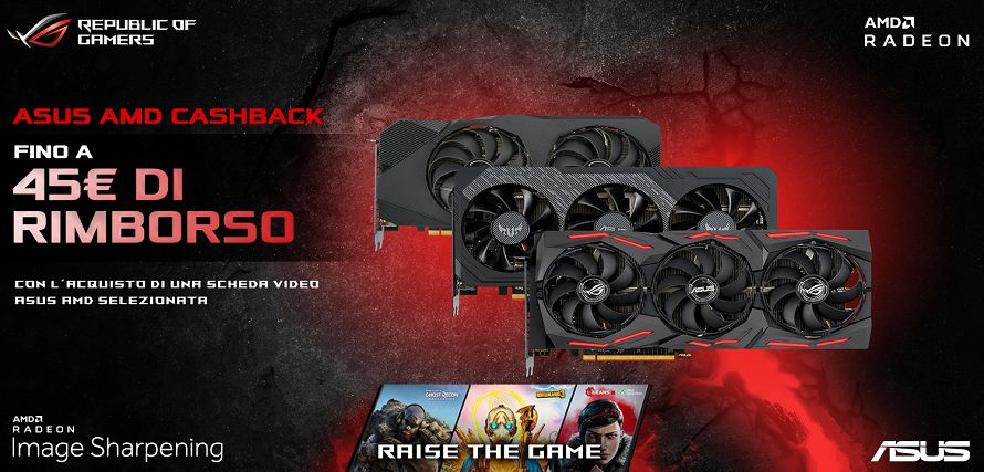 ASUS annuncia il cashback sulle schede video AMD