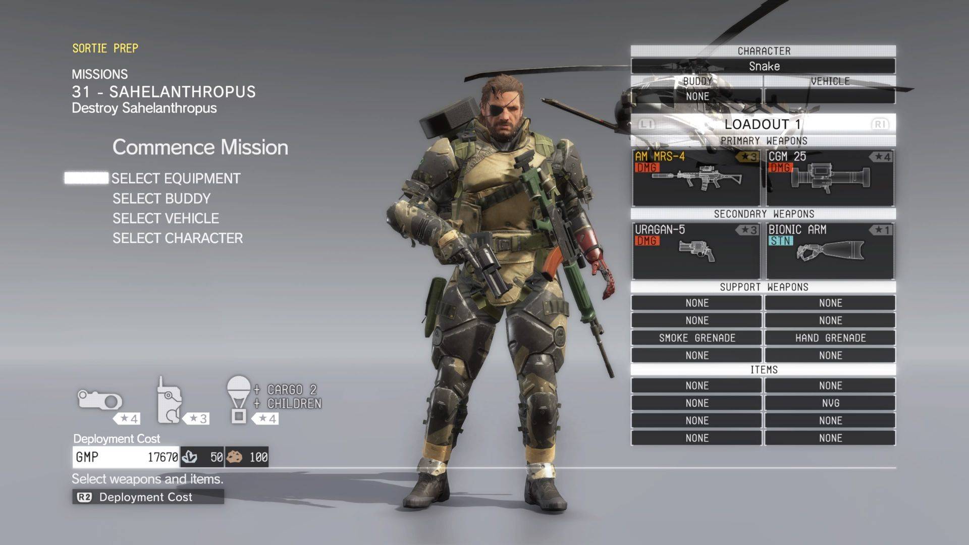 Metal Gear Solid 5 Sahelanthropus missione