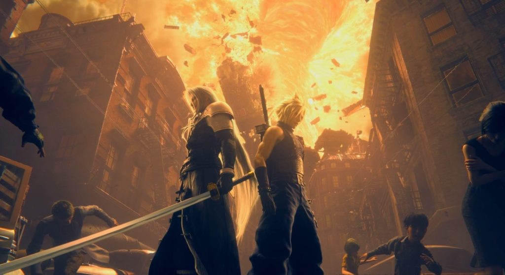 Final Fantasy VII Remake Cloud Sephiroth meteor