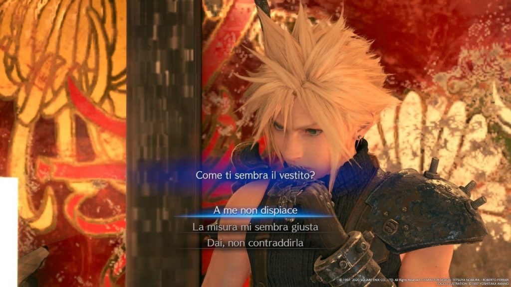 Final Fantasy VII Remake vestito