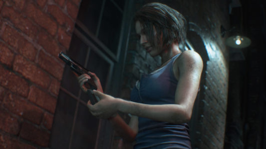 girl with a rifle in re 3 remake