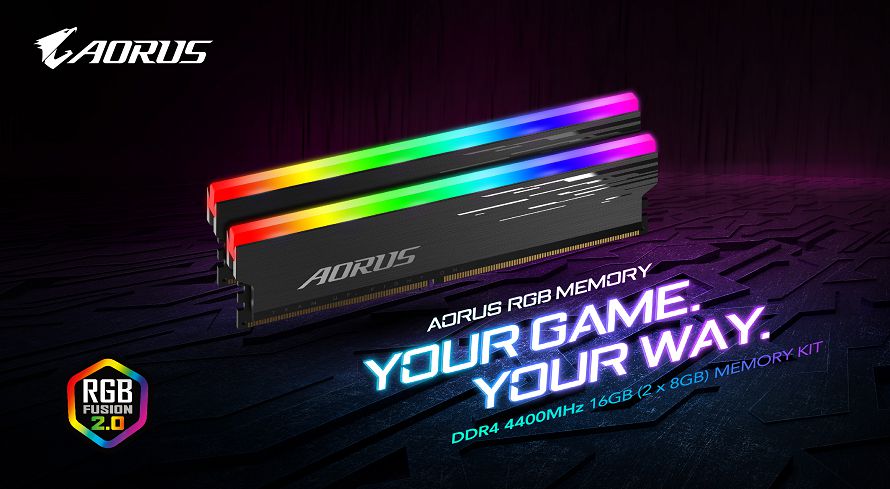 GIGABYTE presenta RGB MEMORY 4400MHz 16GB