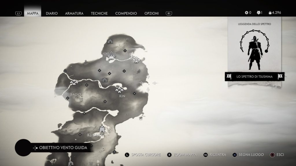 Ghost of Tsushima Tanuki scaltro pilastro onore mappa