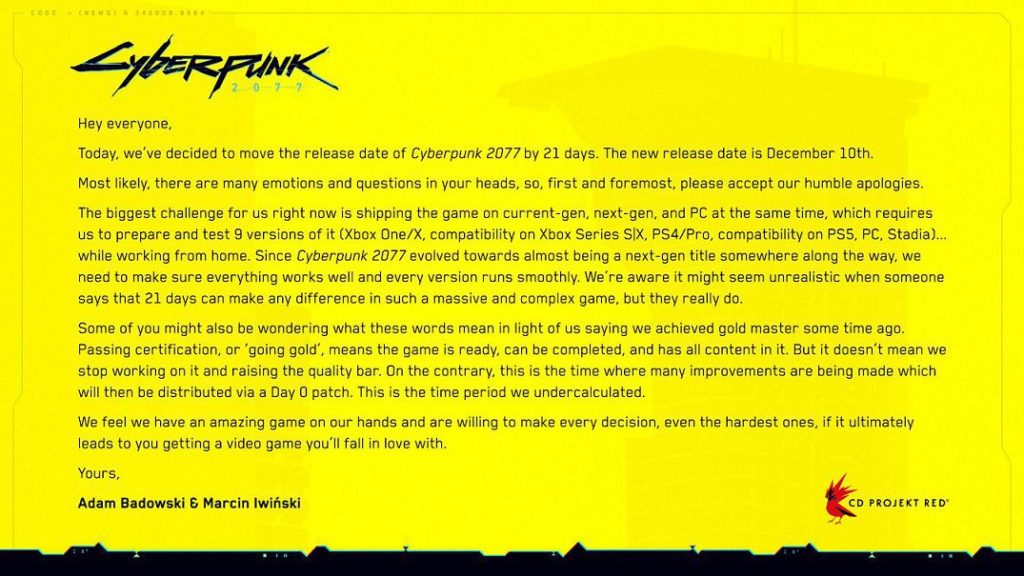 Game Awards Cyberpunk 2077