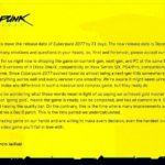 Game Awards: Cyberpunk 2077 non ci sarà