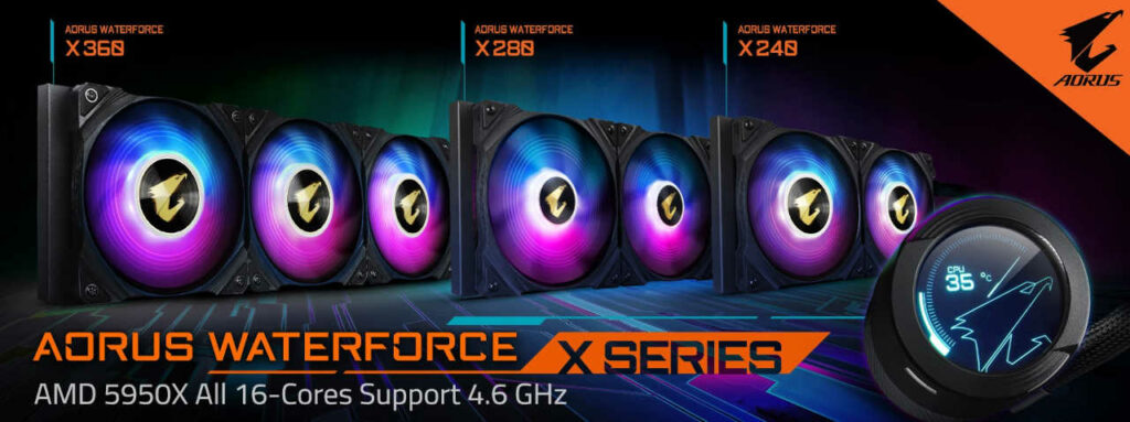 GIGABYTE lancia la nuova serie AORUS WATERFORCE X - immagine della notizia