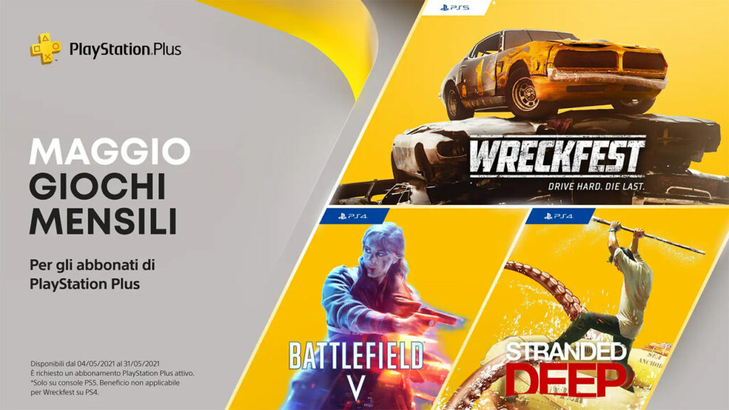 PlayStation Plus Maggio 2021