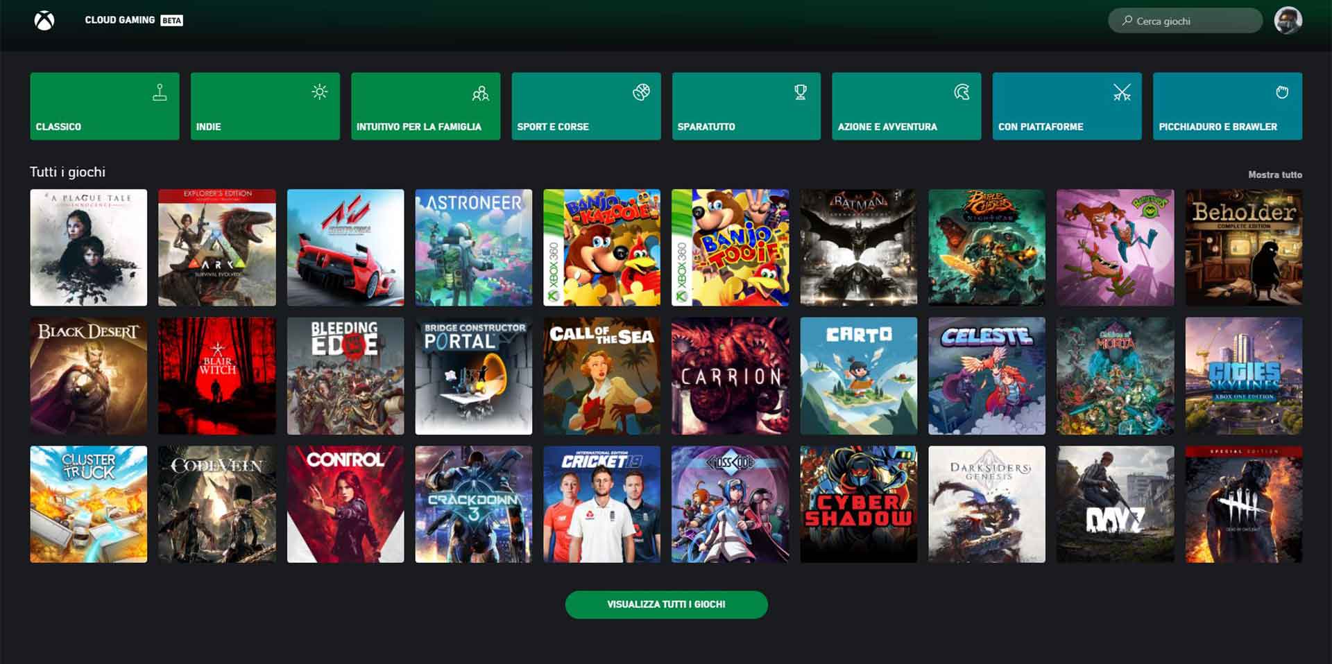 Xbox Cloud Gaming arriva su console da oggi!