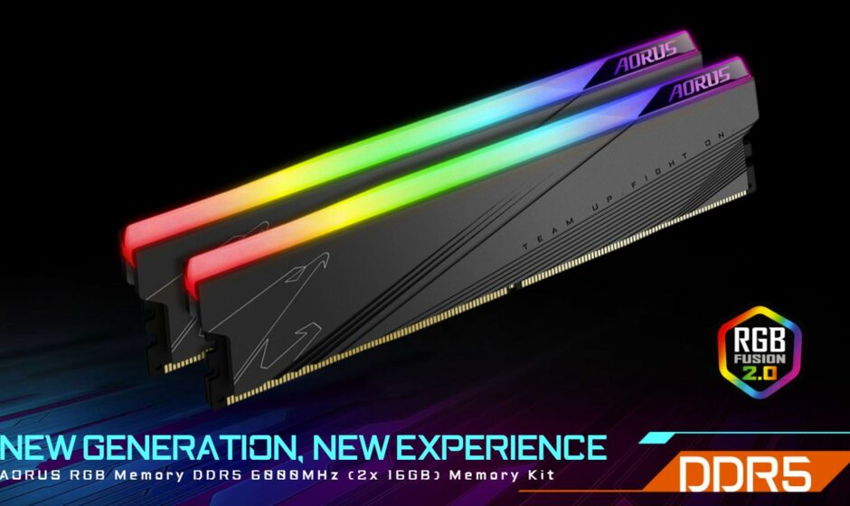 GIGABYTE AORUS RGB DDR5: ecco il nuovo kit di memoria