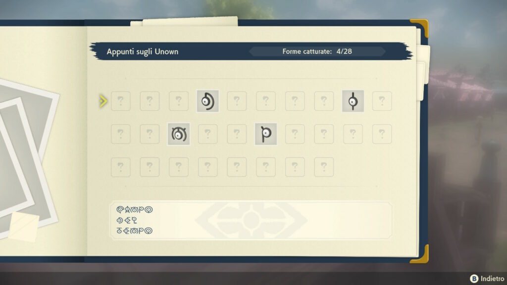 Leggende Pokémon Unown