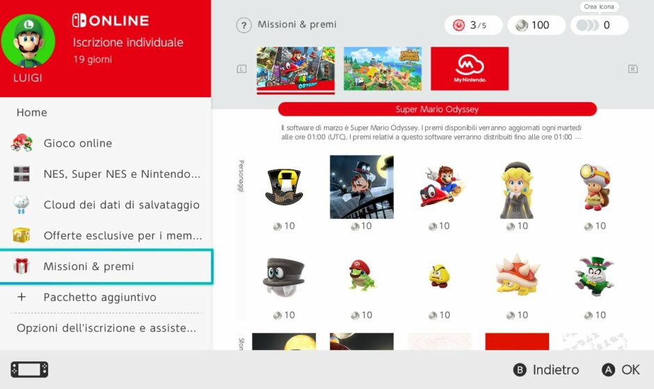Nintendo Switch Online: Bonus per gli iscritti