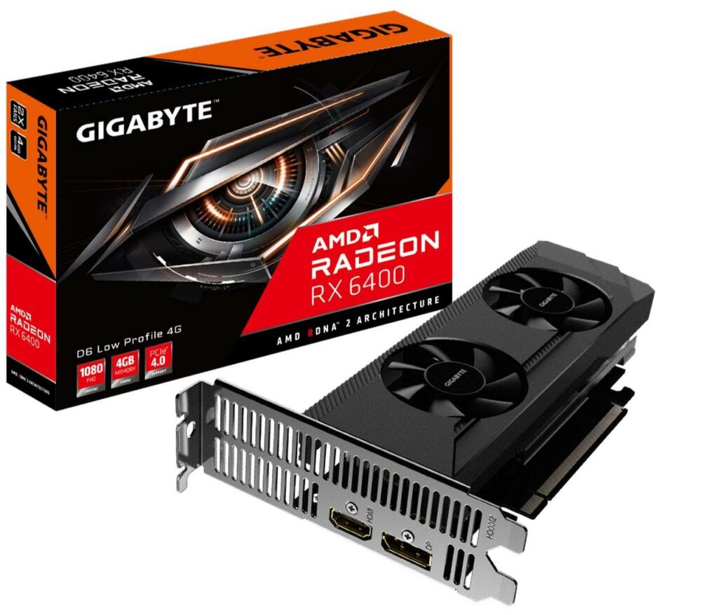 GIGABYTE Radeon RX 6400 D6 Low Profile 4G