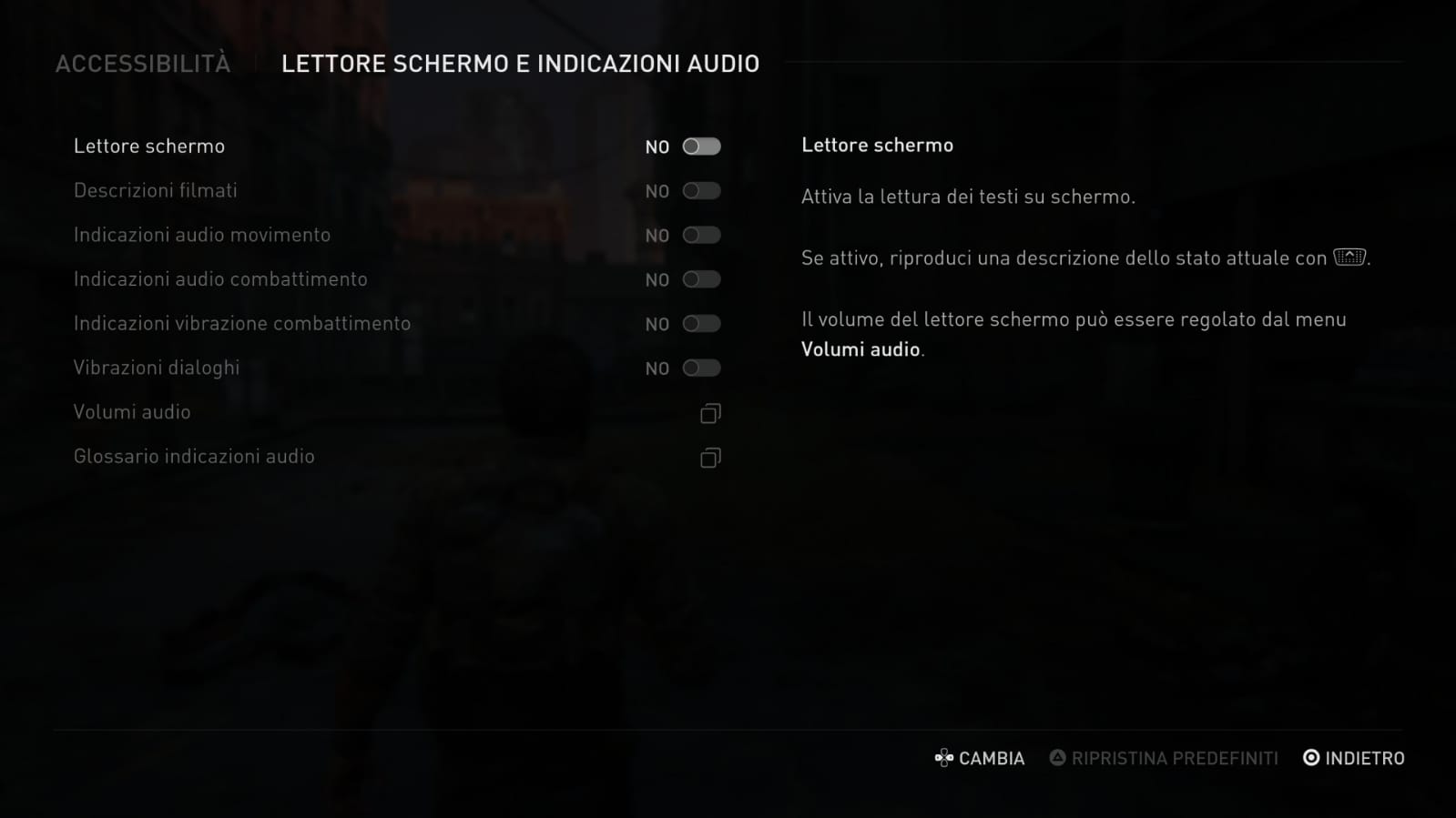 TLOU remake accesibilità