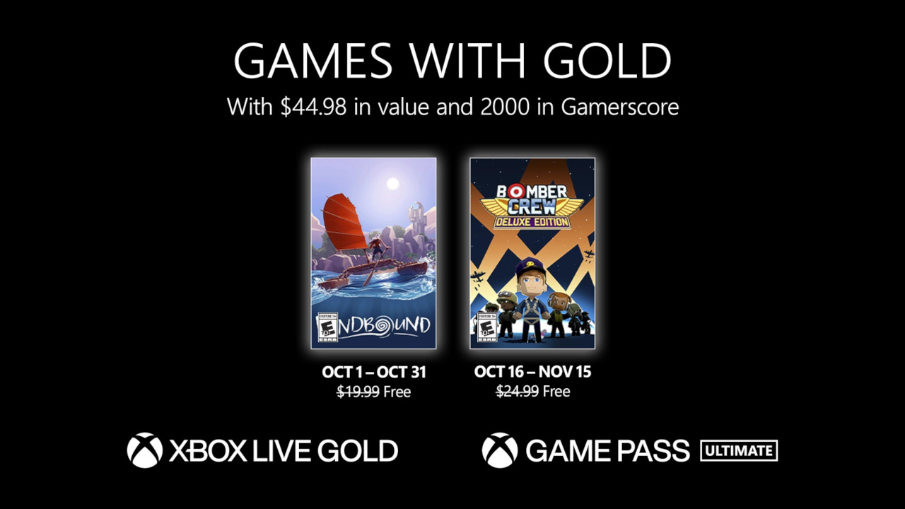 games with gold ottobre