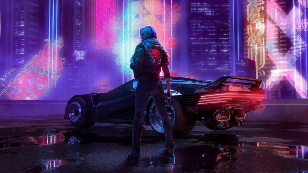 Artwork su una ragazza di Cyberpunk 2077