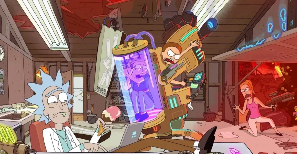 Scena di Rick e Morty